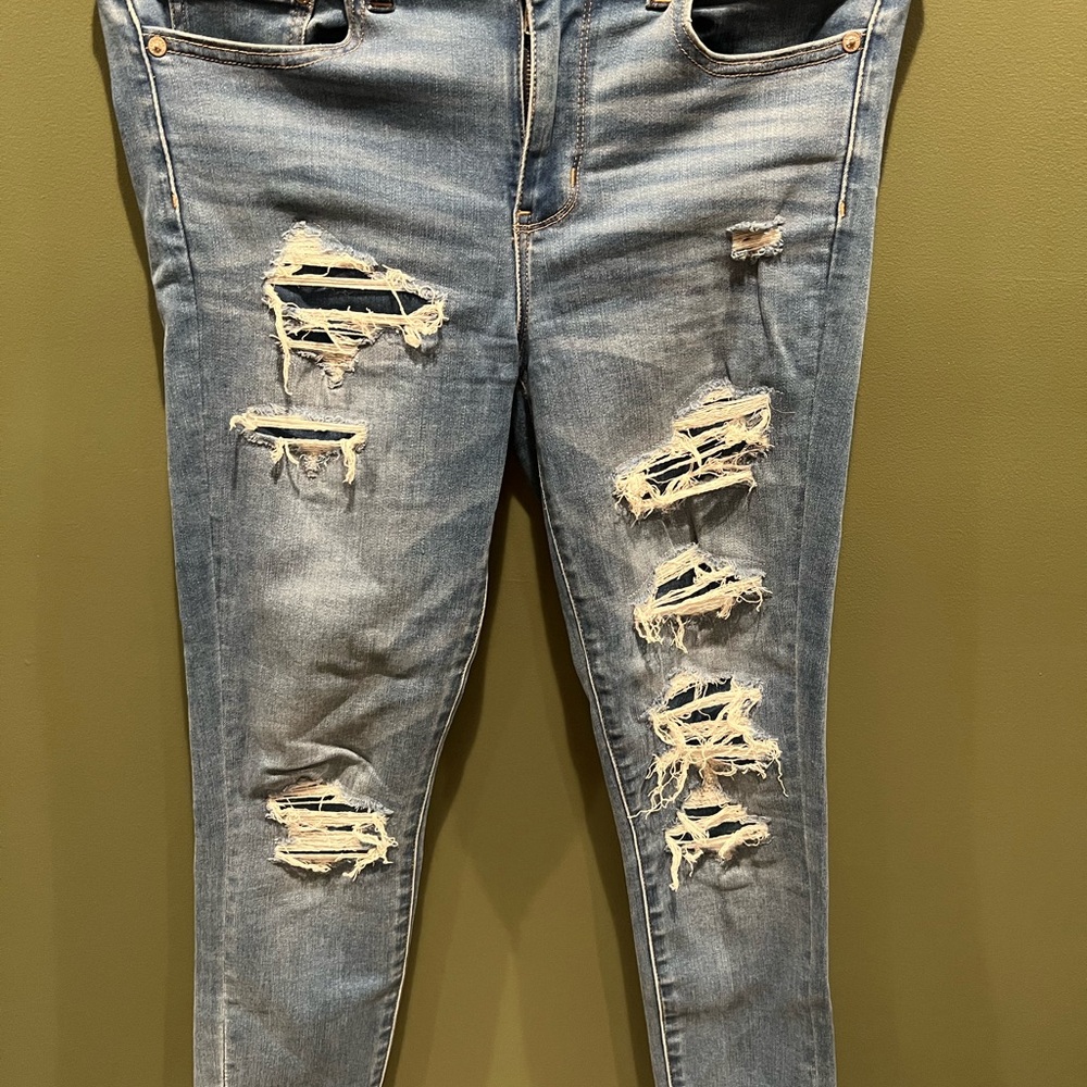 Distressed Blue Jeans for Women